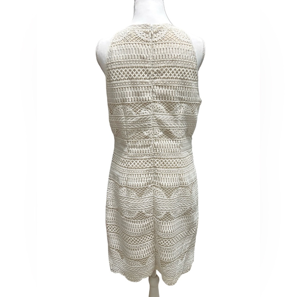 NWT White House Black Market Cream Fully Lined Lace Dress - Picture 6 of 11